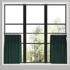 Pinch Pleat Cafe Curtains in After Hours - Green
