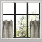 Pinch Pleat Cafe Curtains in Luxe Gingham - Chocolate