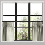 Pinch Pleat Cafe Curtains in Luxe Gingham - Wheat