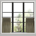 Pinch Pleat Cafe Curtains in Speakeasy - Heritage