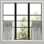 Pinch Pleat Cafe Curtains in Point Taken - Frost