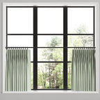 Pinch Pleat Cafe Curtains in Candy Shop Stripes - Bottleglass
