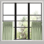 Pinch Pleat Cafe Curtains in Candy Shop Stripes - Lime