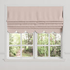 Flat Roman Shade in Classic Linen - Petal