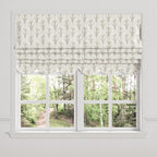 Flat Roman Shade in Cottage Flowers - Vanilla