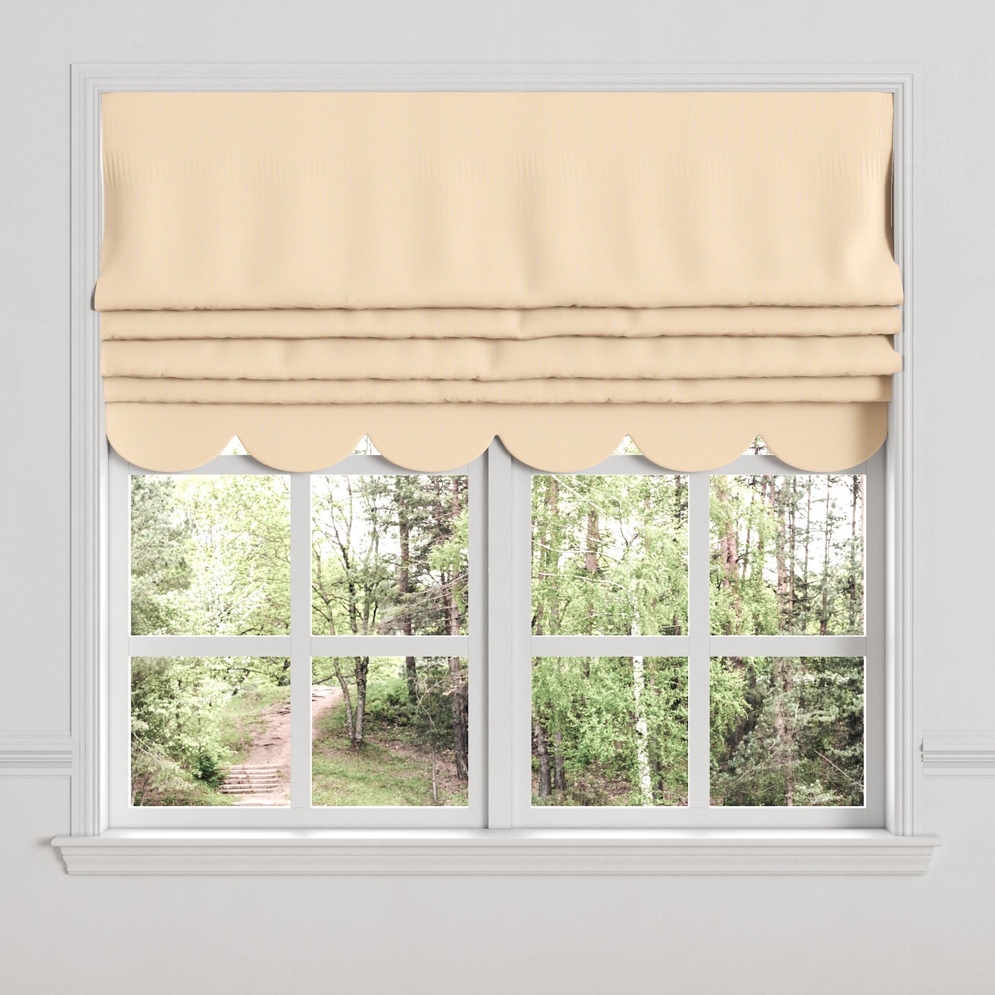 Flat Roman Shade in Baldwin - Goldenrod