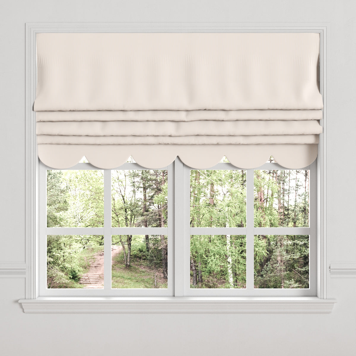 Flat Roman Shade in Baldwin - Ballet Slipper