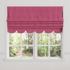 Flat Roman Shade in Lush Linen - Beet
