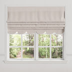 Flat Roman Shade in Luxe Gingham - Blush