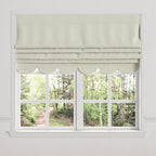 Flat Roman Shade in Luxe Gingham - Wheat