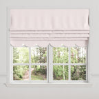 Flat Roman Shade in Gingham - Light Pink