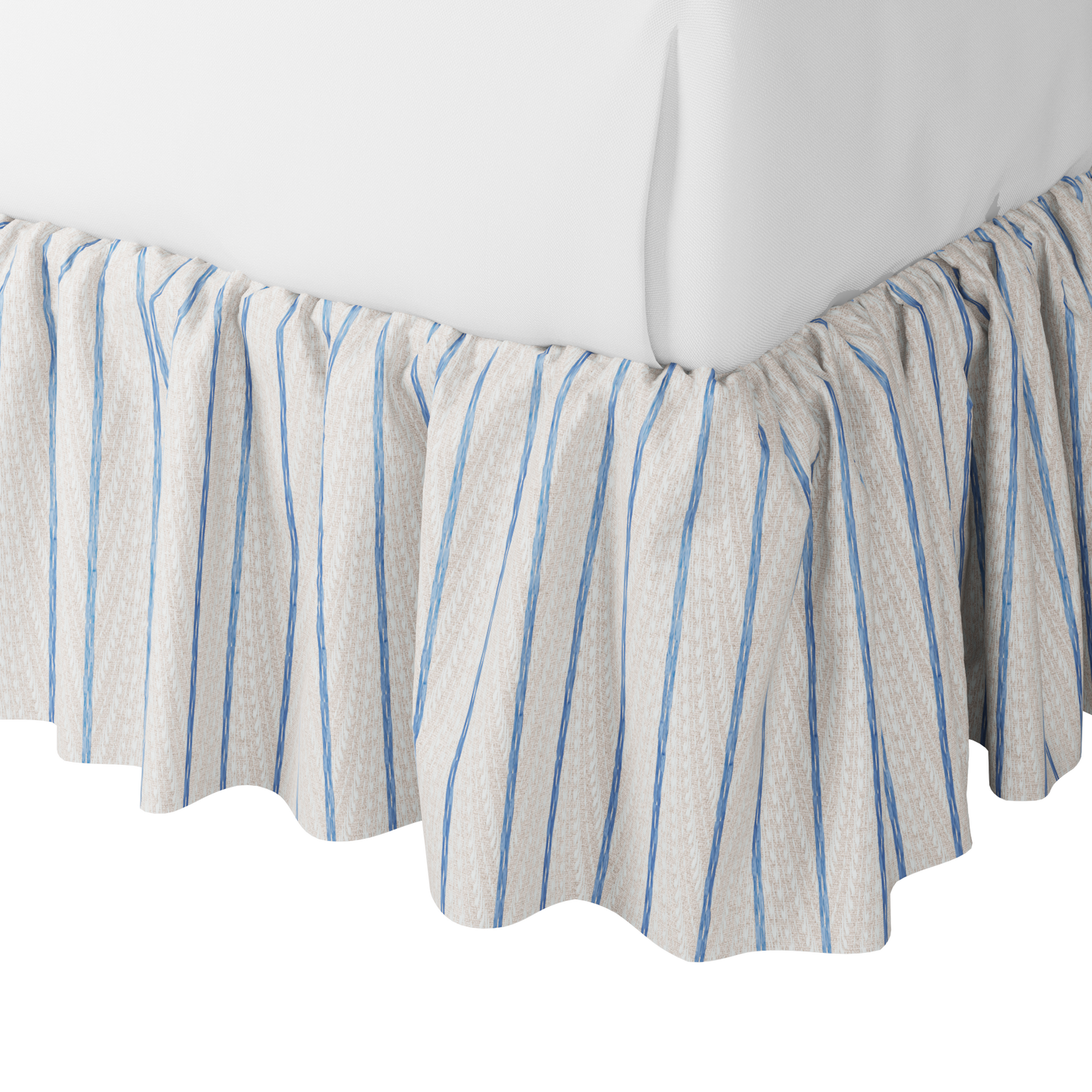 Ruffle Bedskirt in Ophelia - Blue