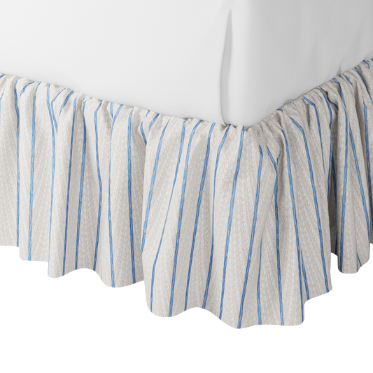 Ruffle Bedskirt in Ophelia - Blue