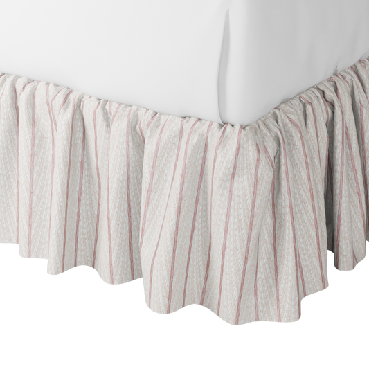 Ruffle Bedskirt in Ophelia - Pink