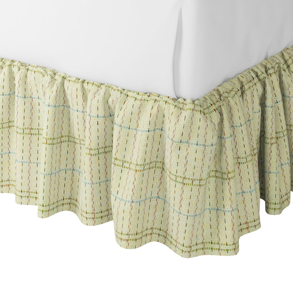 Ruffle Bedskirt in After Hours - Fresco