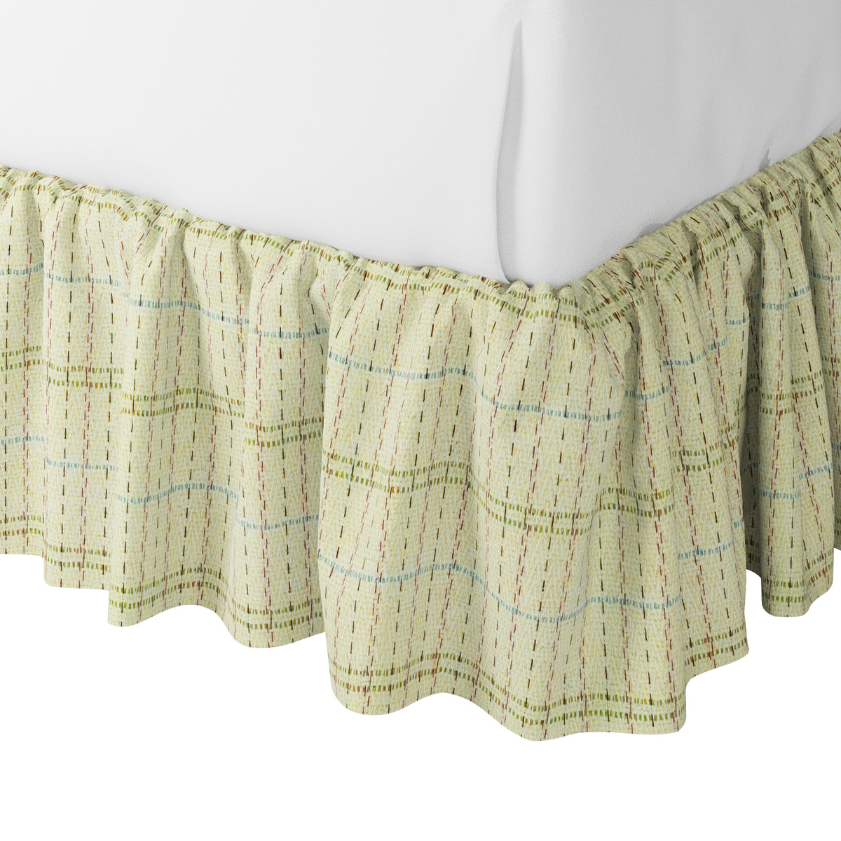Ruffle Bedskirt in After Hours - Fresco
