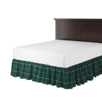 Ruffle Bedskirt in After Hours - Green