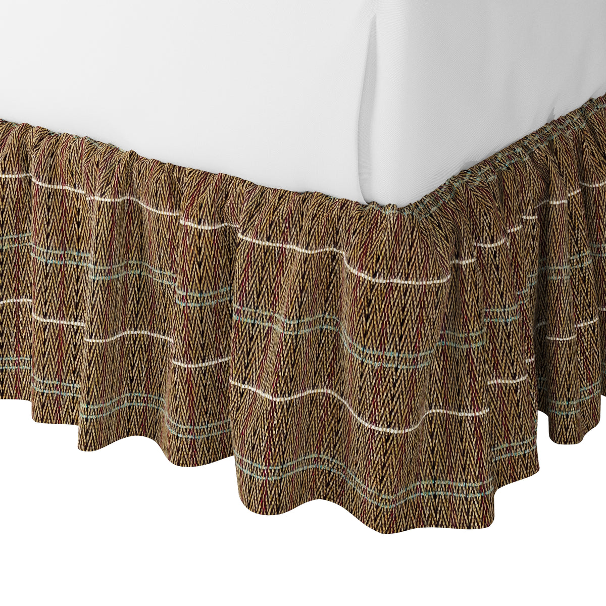 Ruffle Bedskirt in After Hours - Espresso
