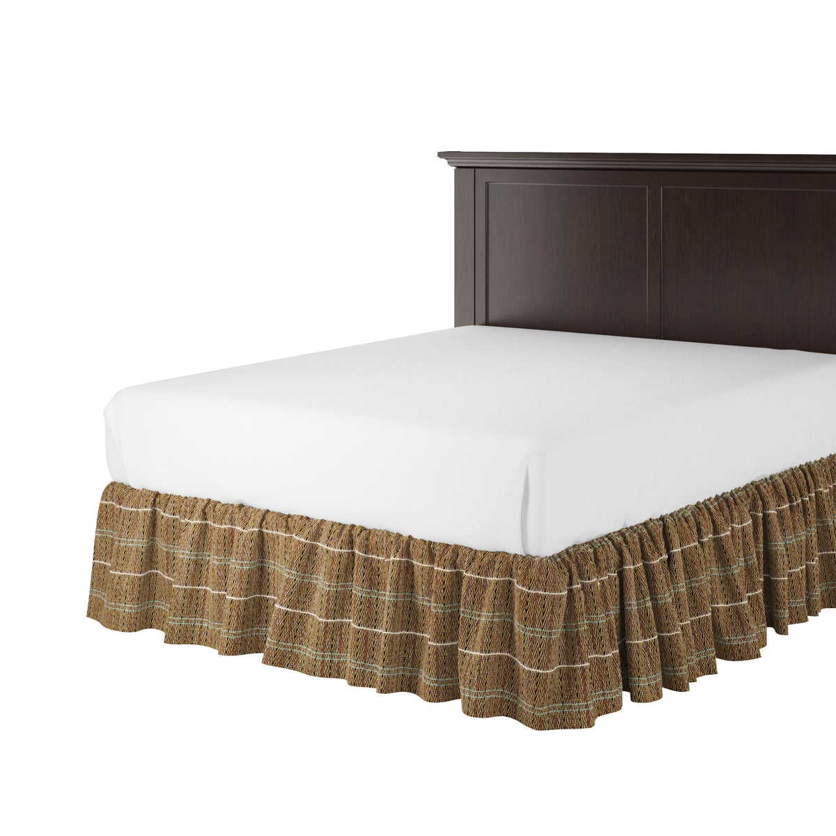 Ruffle Bedskirt in After Hours - Espresso