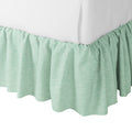 Ruffle Bedskirt in Woven Cotton - Aqua
