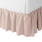 Ruffle Bedskirt in Woven Cotton - Pink
