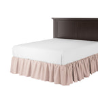 Ruffle Bedskirt in Woven Cotton - Pink