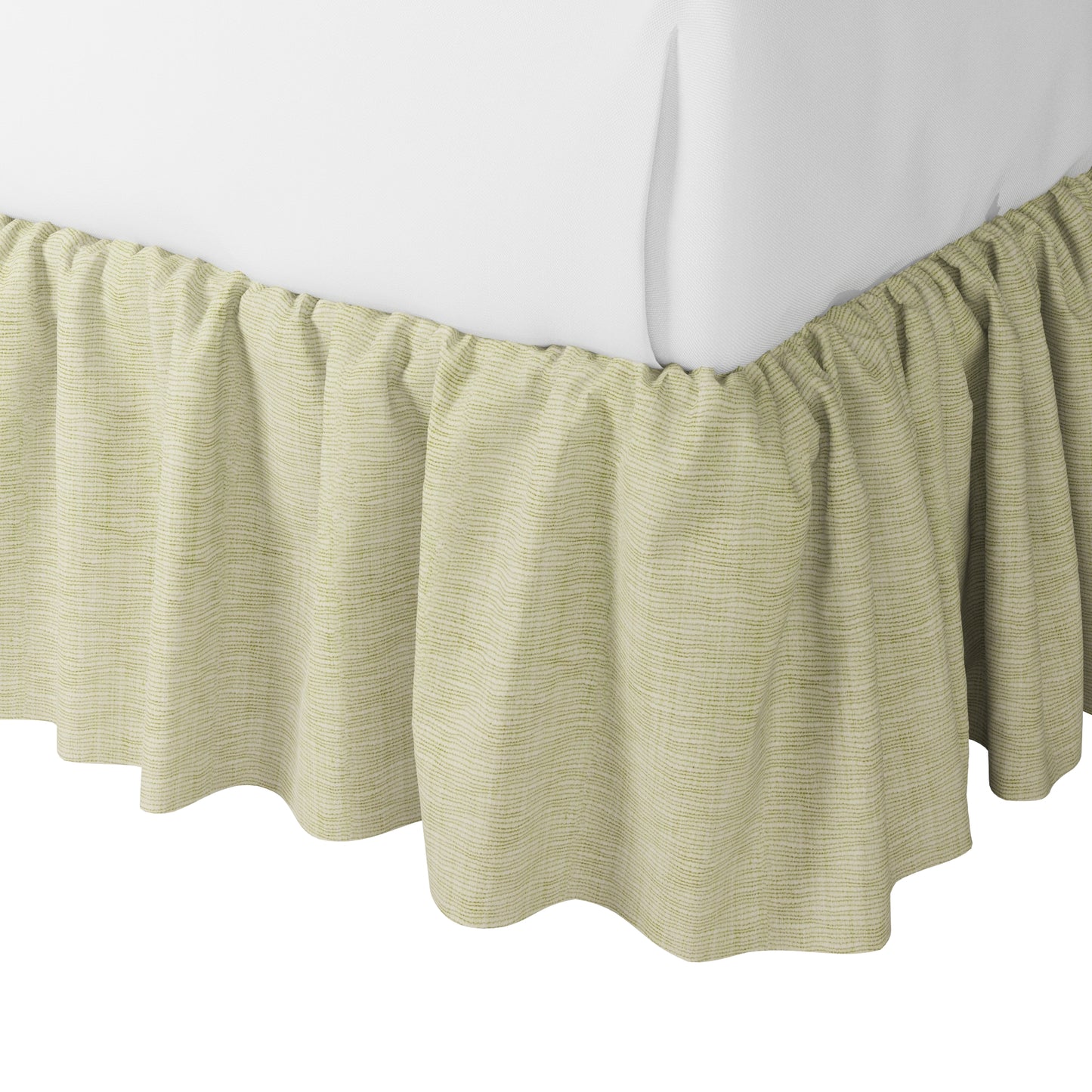 Ruffle Bedskirt in Woven Cotton - Sand