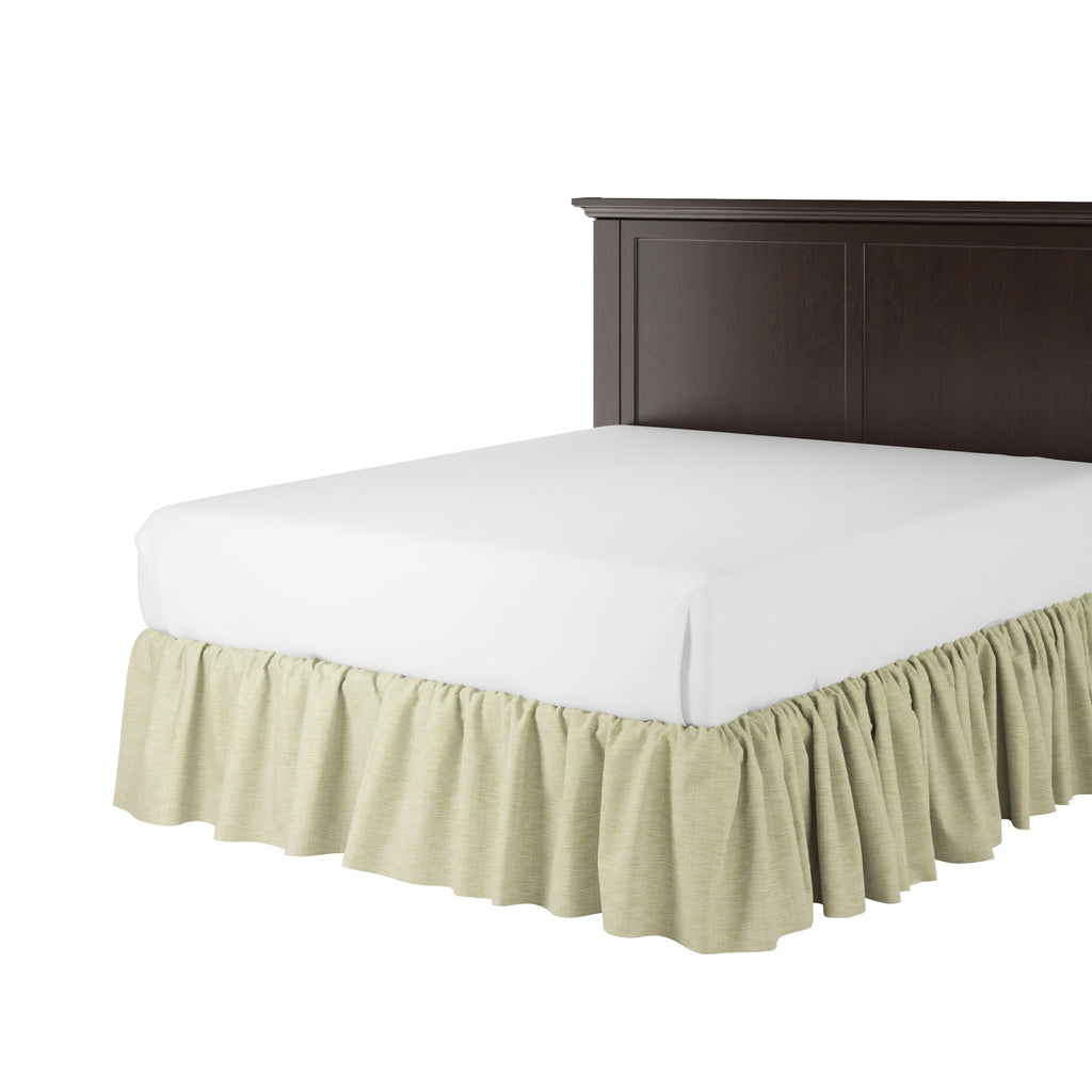 Ruffle Bedskirt in Woven Cotton - Sand