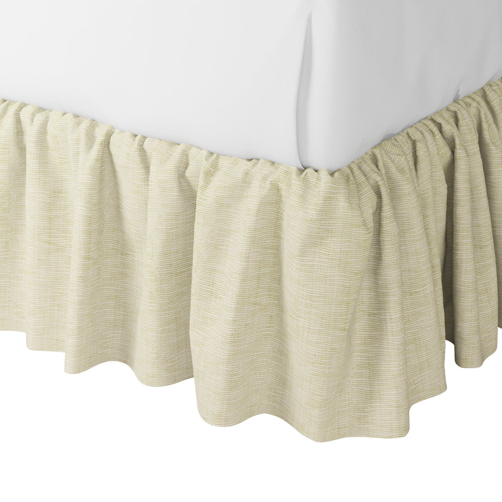 Ruffle Bedskirt in Woven Cotton - Beige