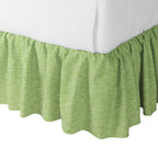Ruffle Bedskirt in Woven Cotton - Green