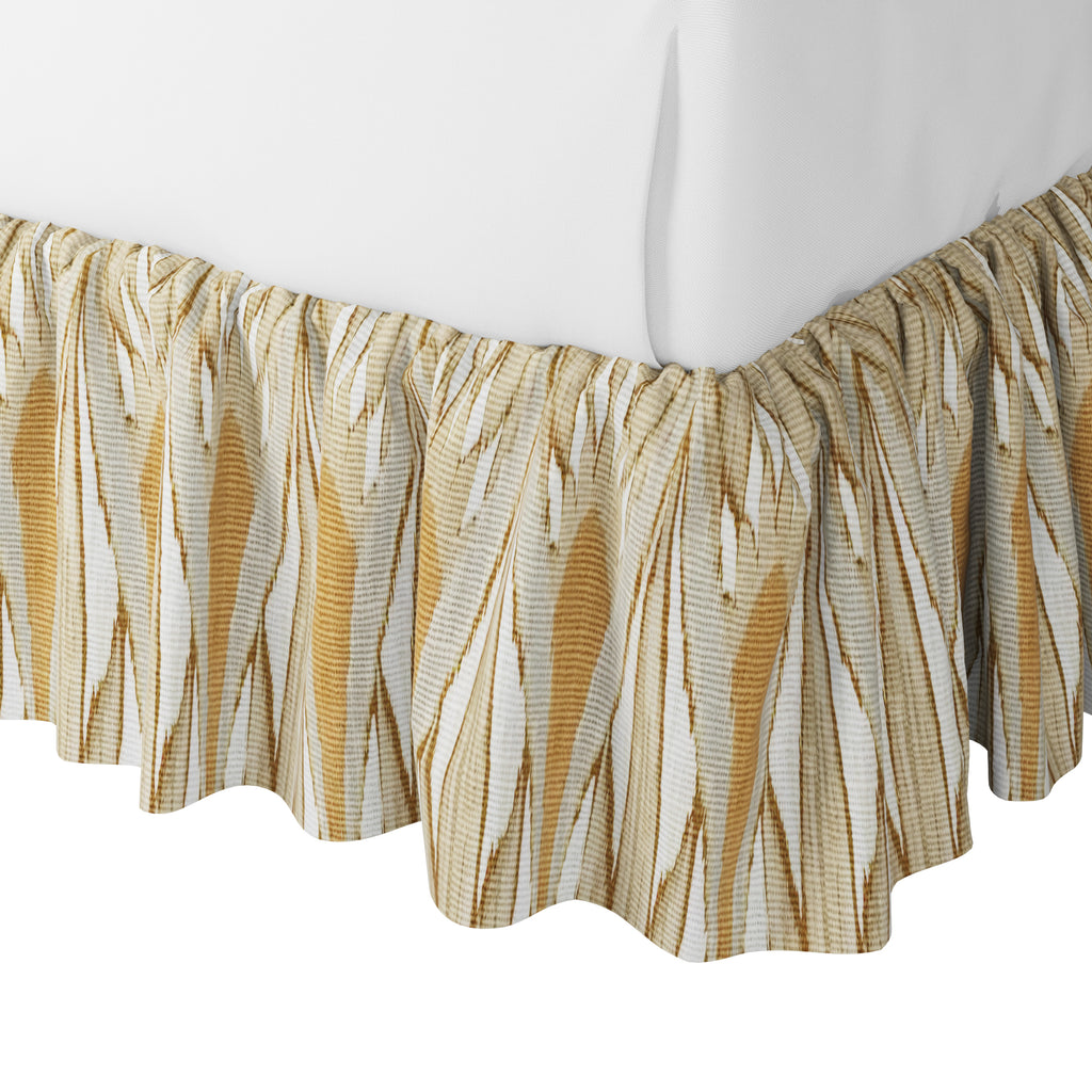 Ruffle Bedskirt in Petal Press - Cinnamon