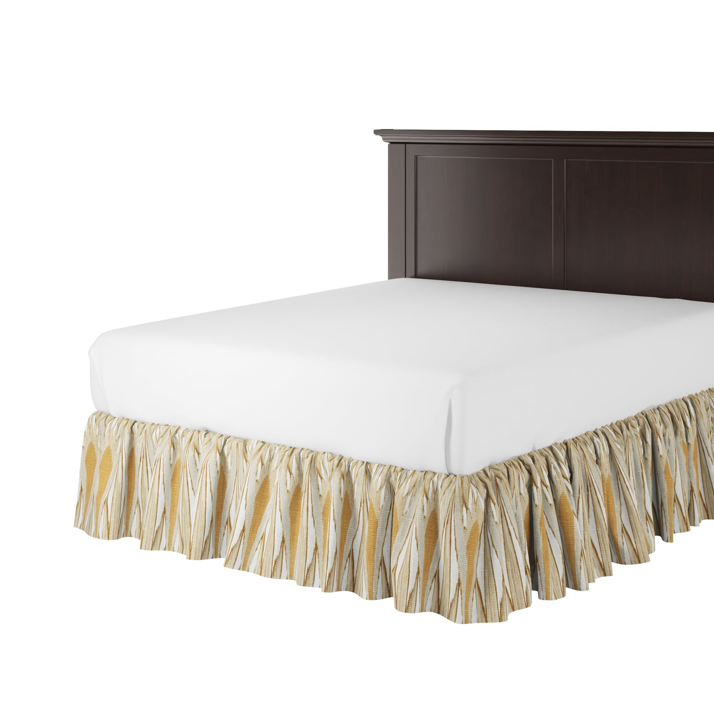 Ruffle Bedskirt in Petal Press - Cinnamon