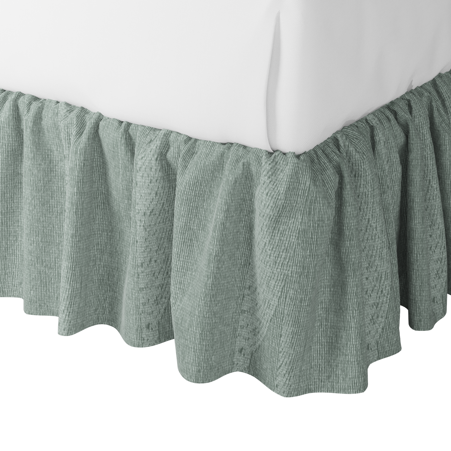 Ruffle Bedskirt in Make Waves - Dove