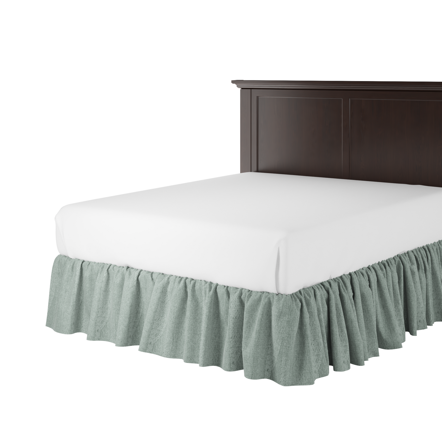 Ruffle Bedskirt in Make Waves - Dove