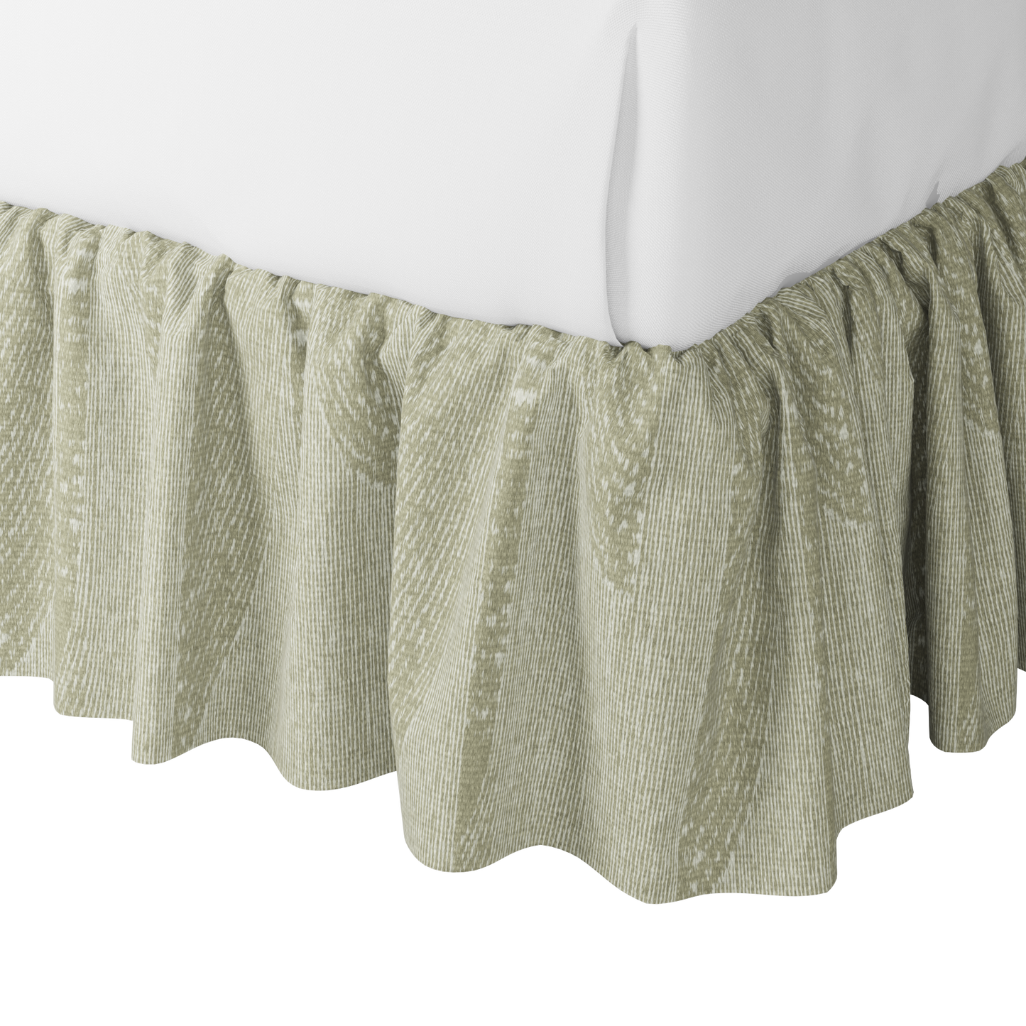 Ruffle Bedskirt in Make Waves - Oatmeal