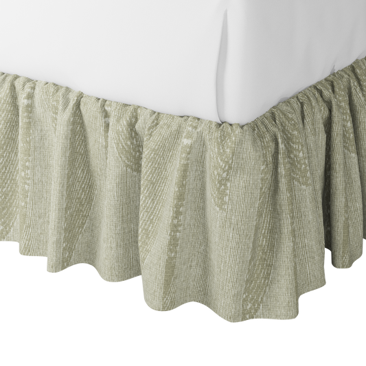 Ruffle Bedskirt in Make Waves - Oatmeal
