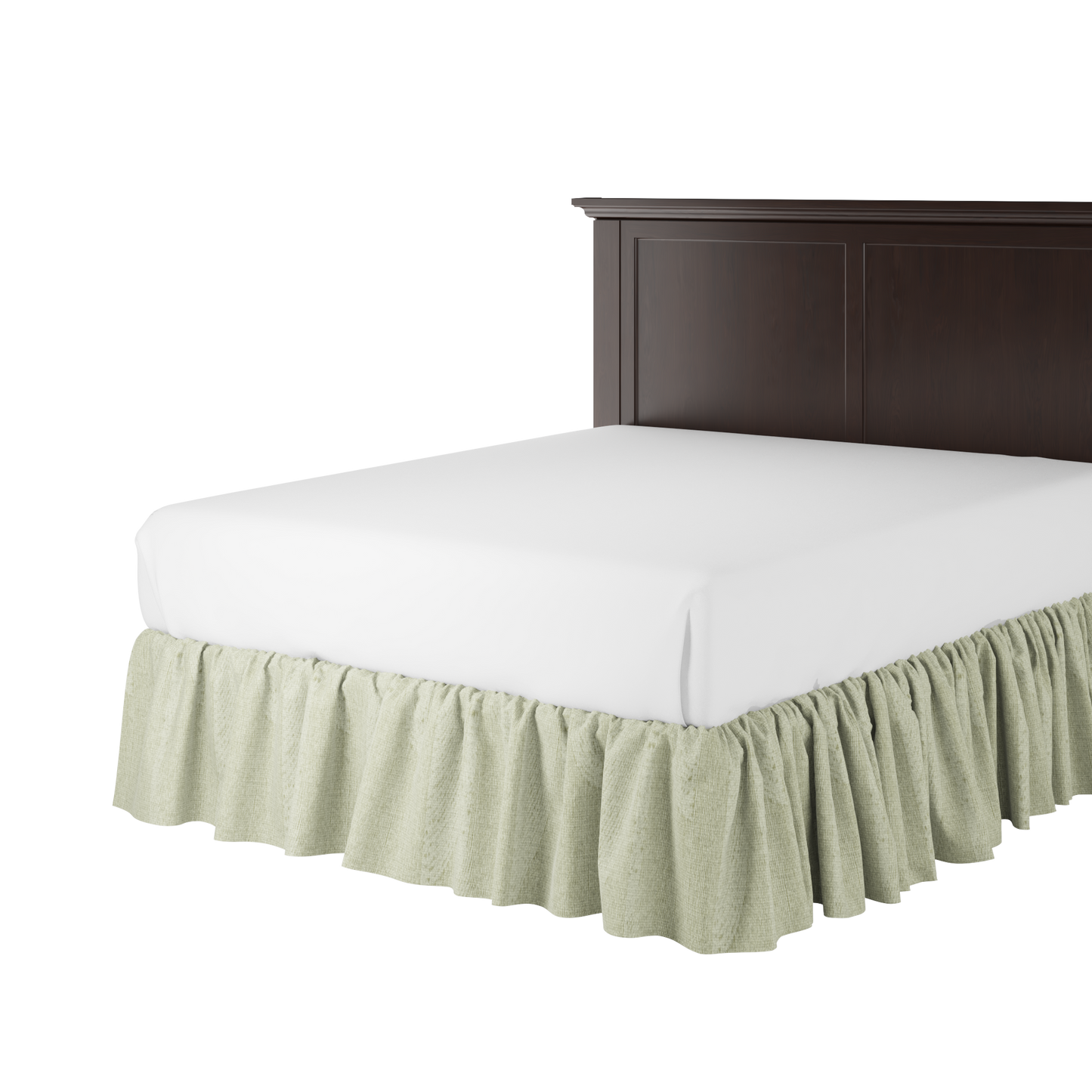 Ruffle Bedskirt in Make Waves - Parchment