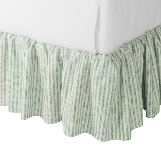 Ruffle Bedskirt in Candy Shop Stripes - Bottleglass