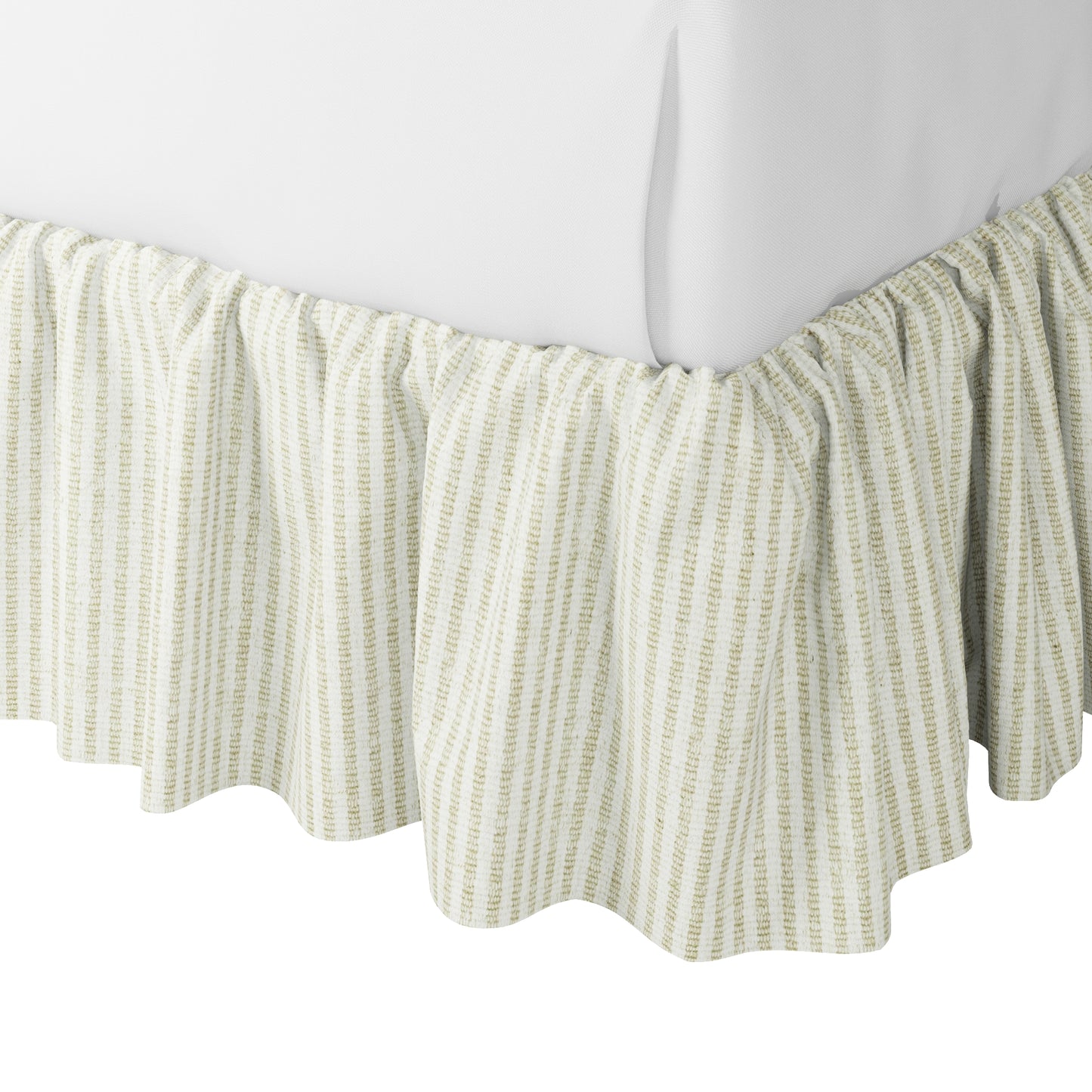 Ruffle Bedskirt in Candy Shop Stripes - Dune