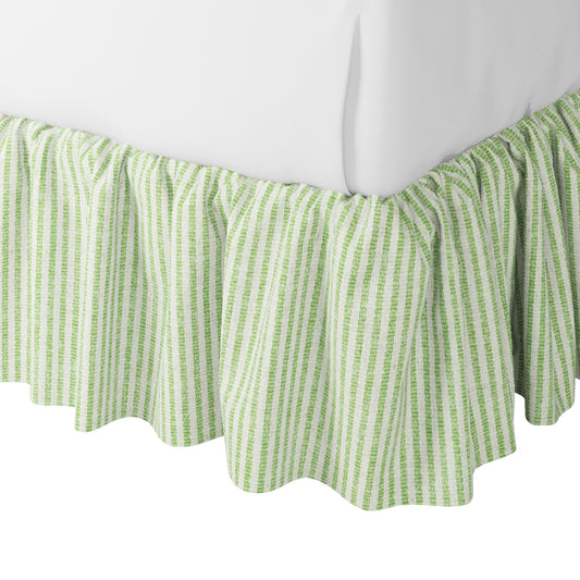 Ruffle Bedskirt in Candy Shop Stripes - Lime