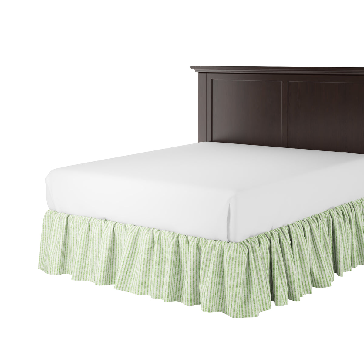 Ruffle Bedskirt in Candy Shop Stripes - Lime