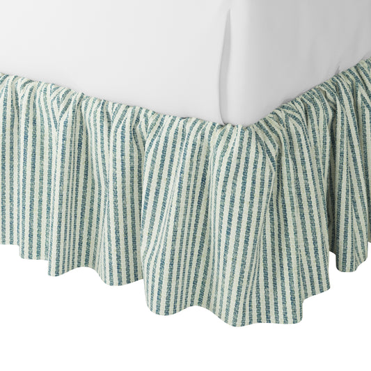 Ruffle Bedskirt in Candy Shop Stripes - Navy