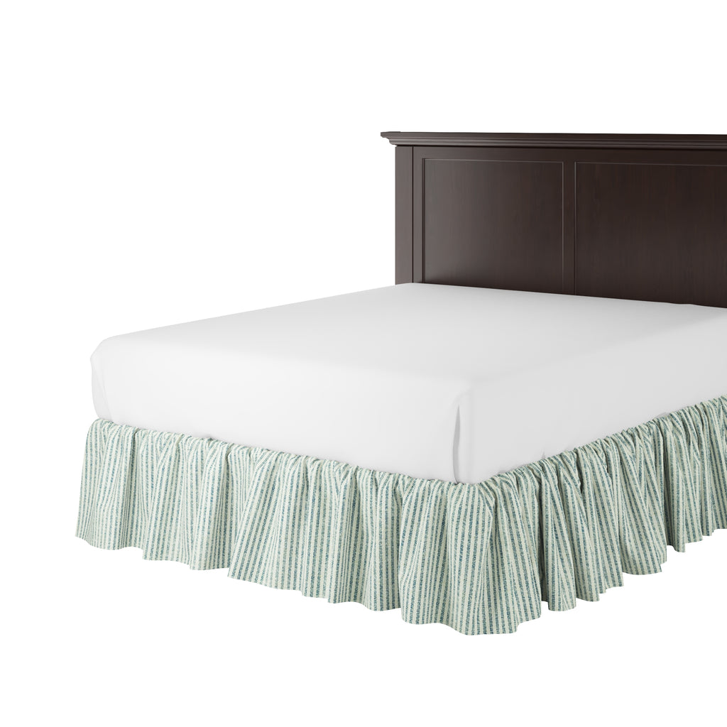 Ruffle Bedskirt in Candy Shop Stripes - Navy