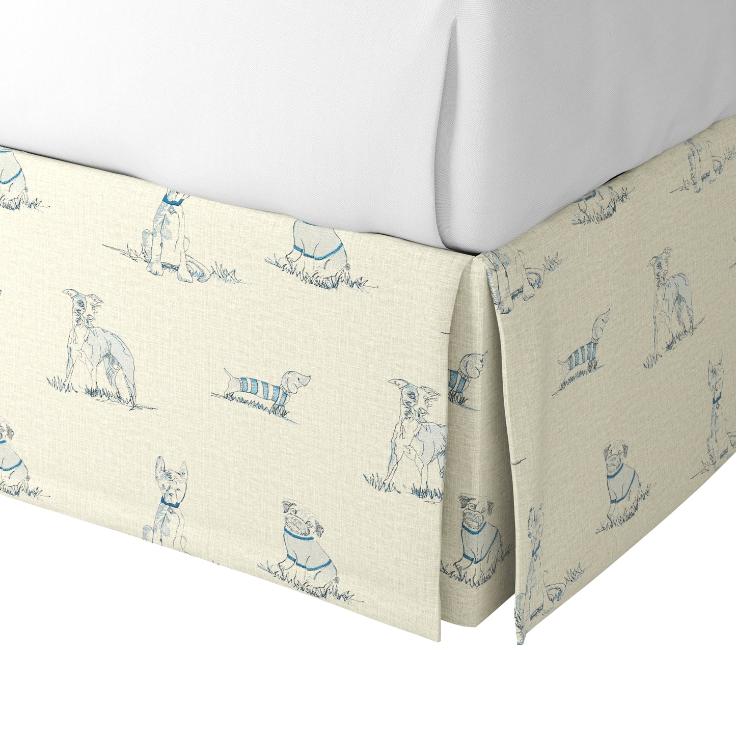 Tailored Bedskirt in Duffy - Bone