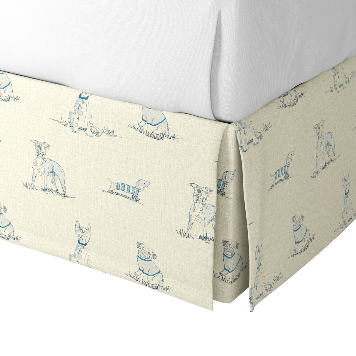 Tailored Bedskirt in Duffy - Bone