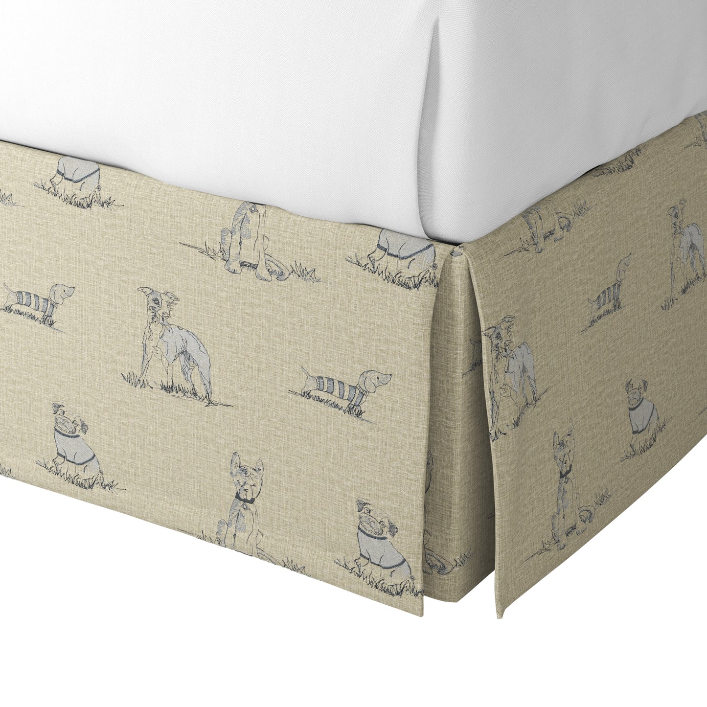 Tailored Bedskirt in Duffy - Doodle