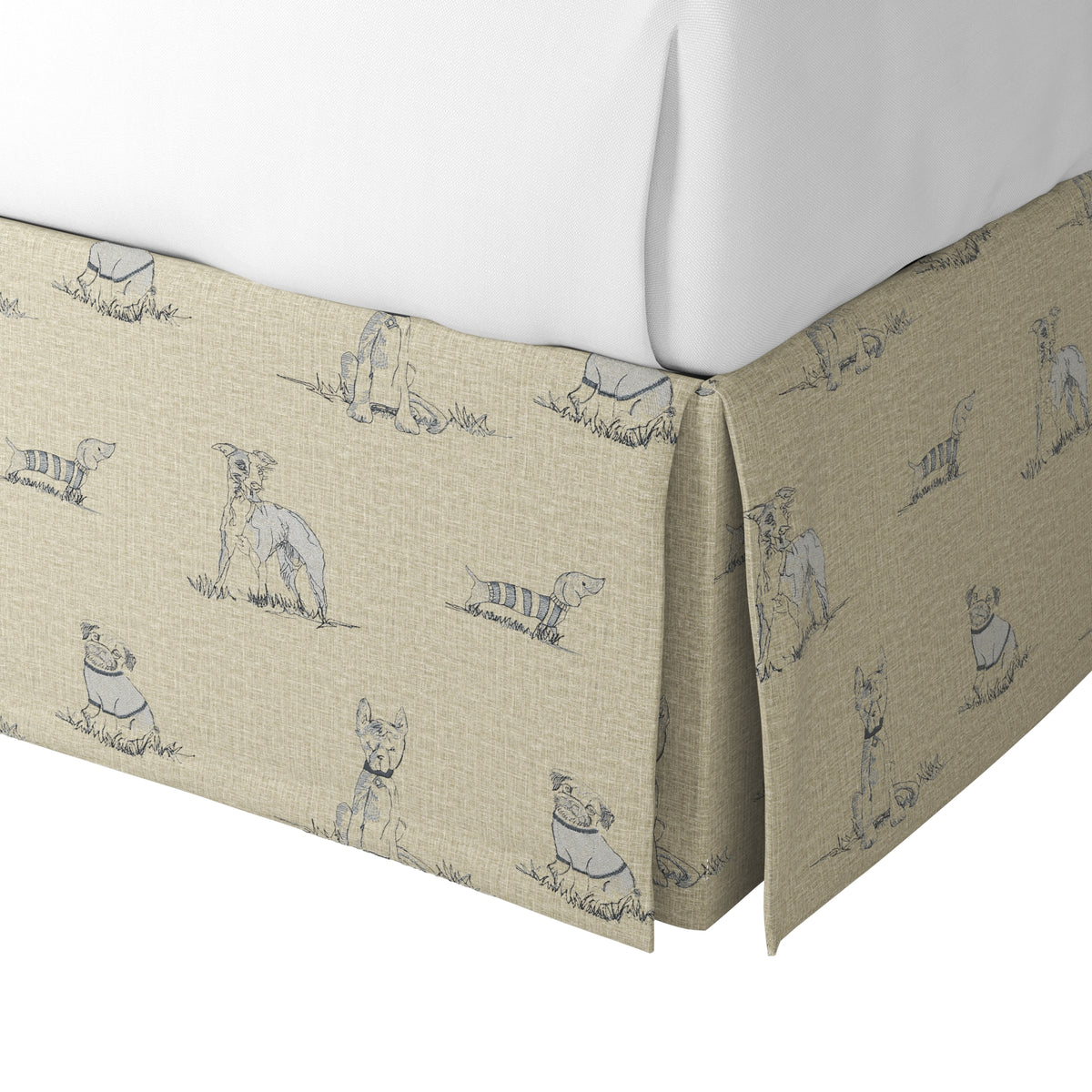 Tailored Bedskirt in Duffy - Doodle