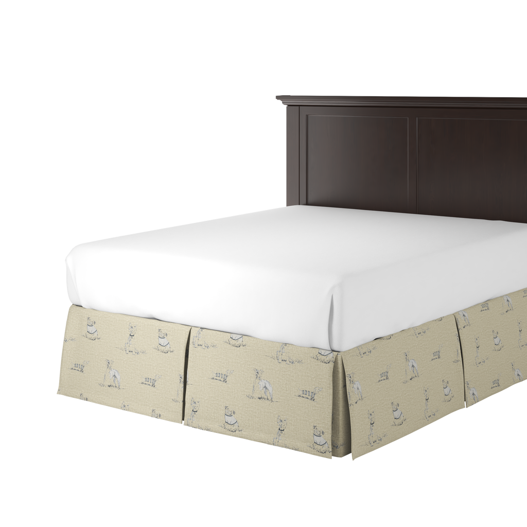 Tailored Bedskirt in Duffy - Doodle