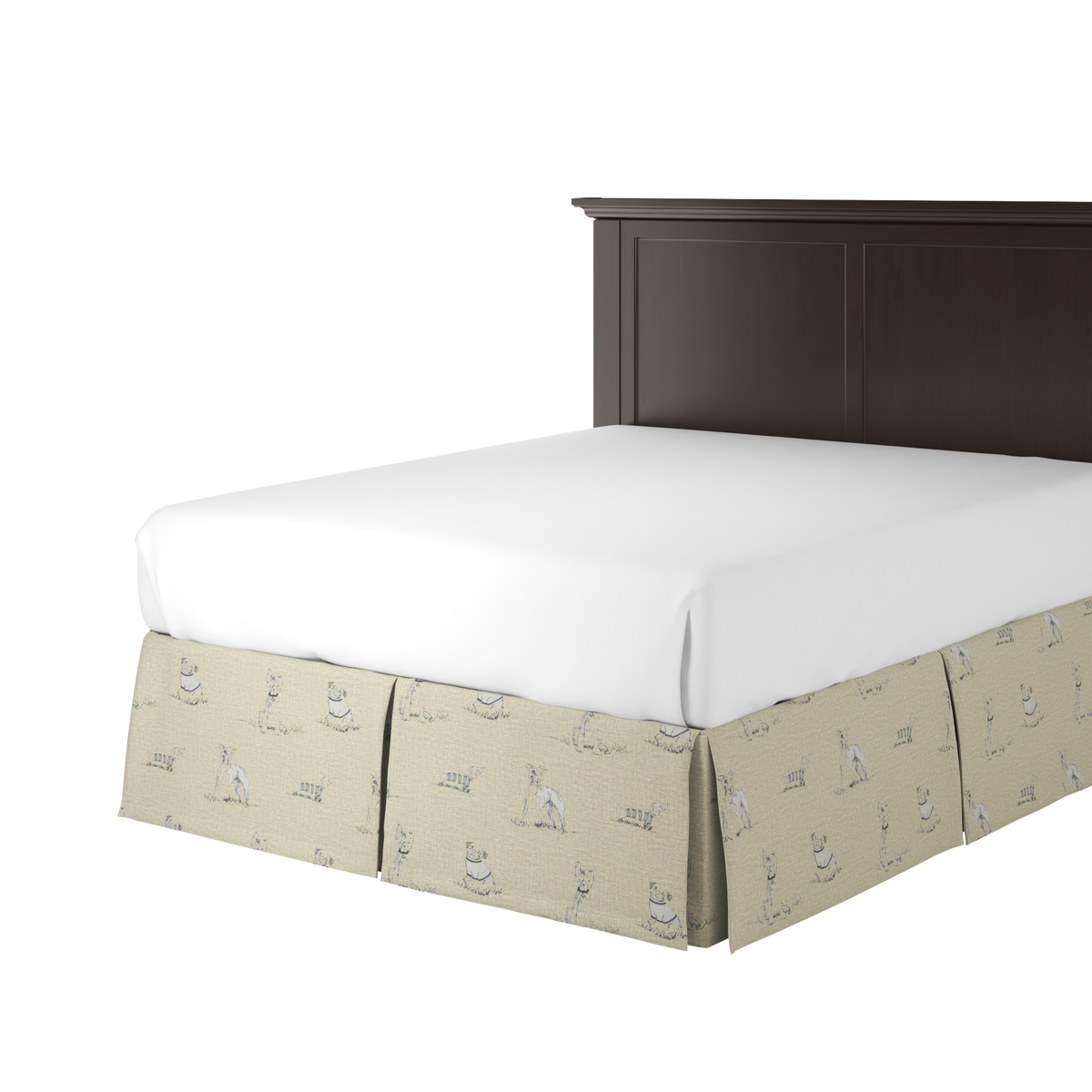 Tailored Bedskirt in Duffy - Doodle