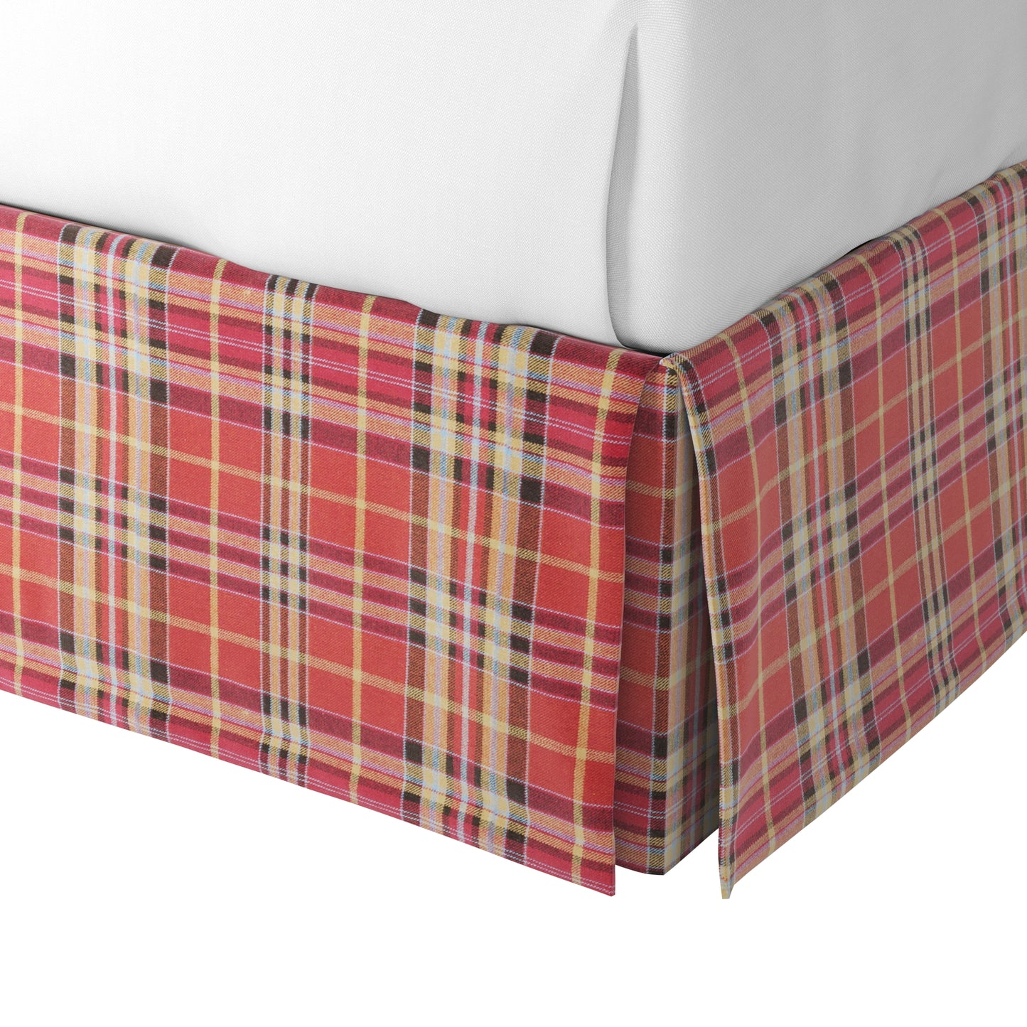 Tailored Bedskirt in Tartan - Redwood